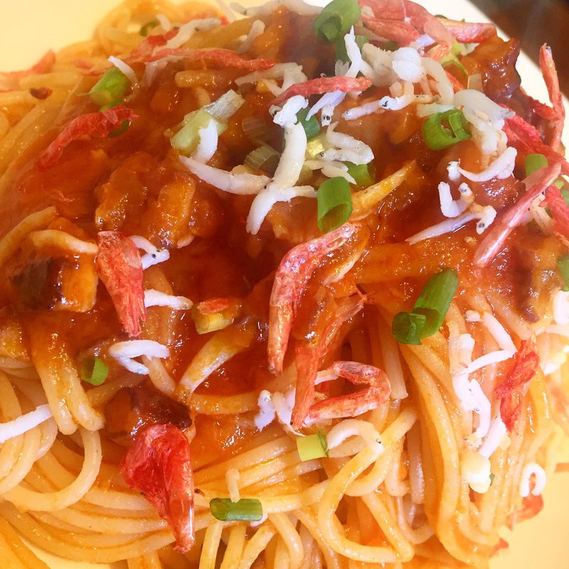 たこミンチとしらすのピリ辛トマトソース(cafe Irodori)