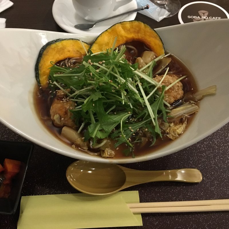 特製とりつみれと秋野菜のあったかあんかけそば(Soba no cafe )