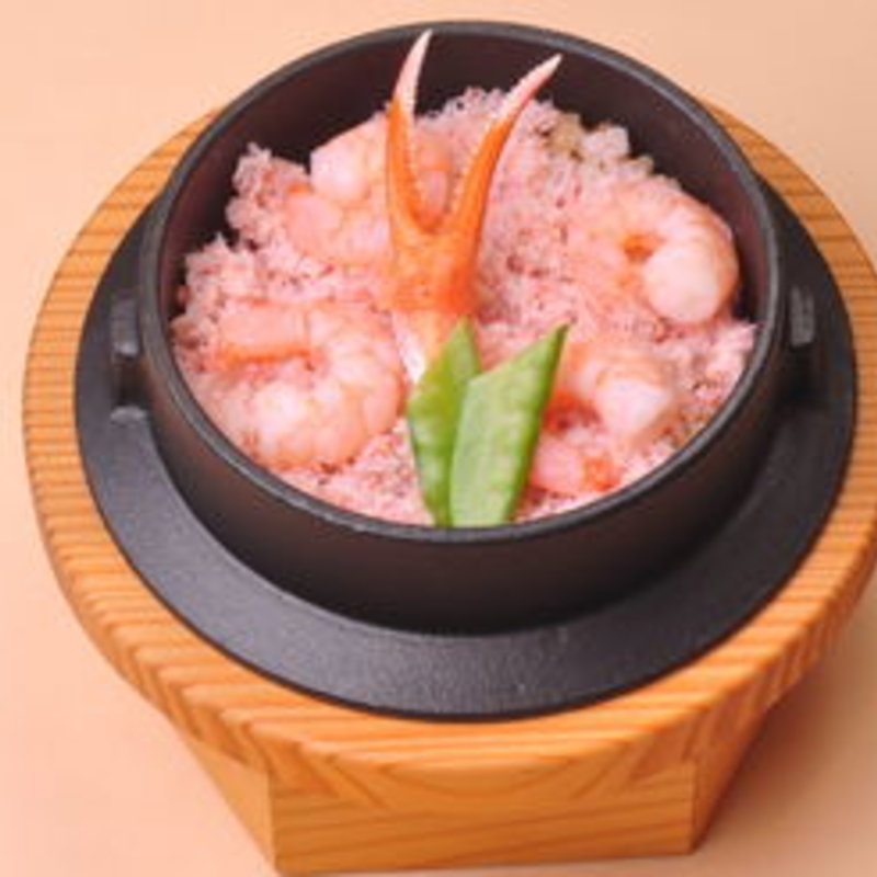 カニとえびの釜飯(炭家米蔵 モナ新浦安店)
