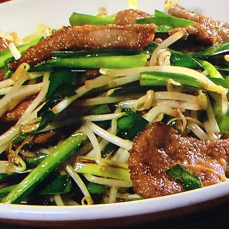 ニラとレバーのミックス炒め(長城)