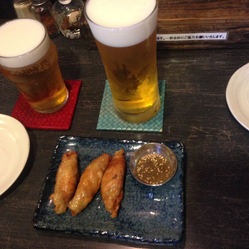 鶏皮ぎょうざ(麺やBar 渦 （めんやばー うず）)