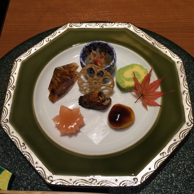 コースの先付け(下関 春帆楼 あべのハルカスダイニング店)