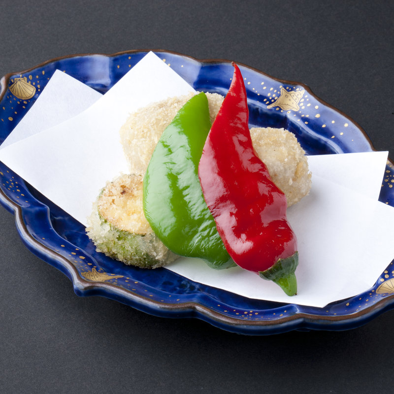 野菜の天麩羅(八彩懐石 長峰)
