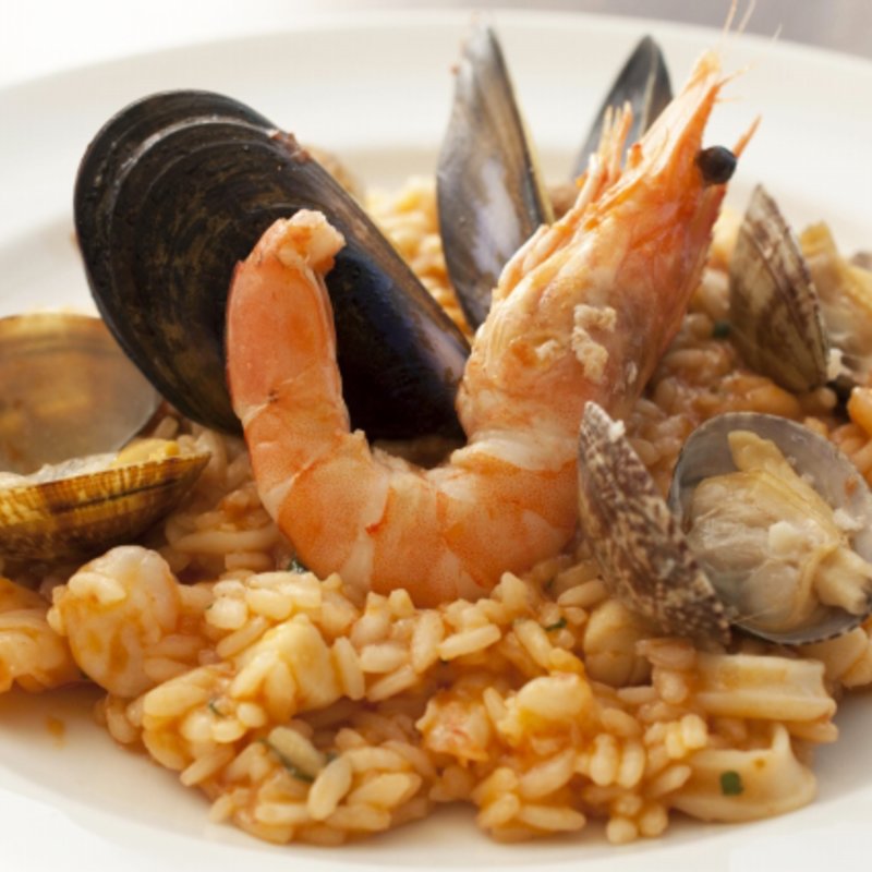 魚介類のトマト風味リゾット(デカンターレ ロッソ)