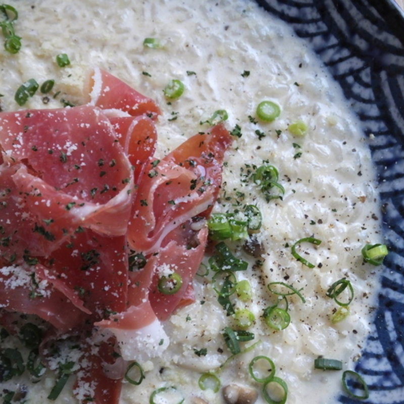 生ハムのおじや風リゾット(あさり食堂)