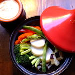 たじん鍋の温野菜(あさり食堂)