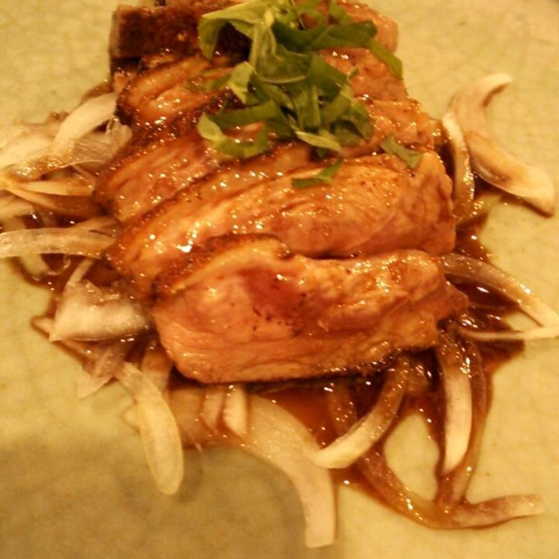 合鴨ロースのステーキ(わが家)