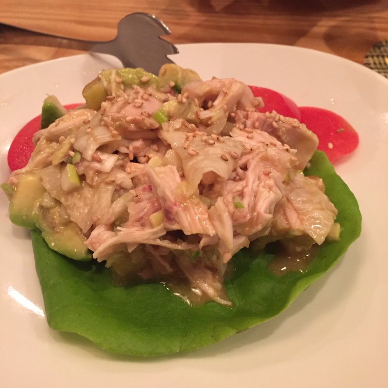 蒸し鶏とアボカドのワサビソースあえ(中華naきもち)