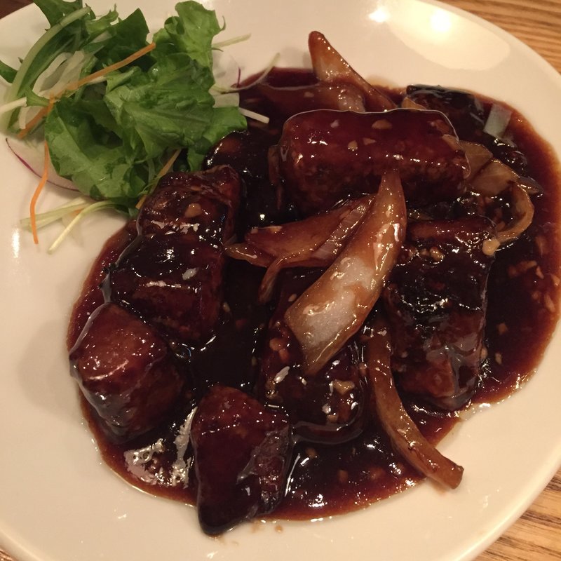 やわらか肉の黒酢すぶた～黒酢サングリアソース～(中華naきもち)