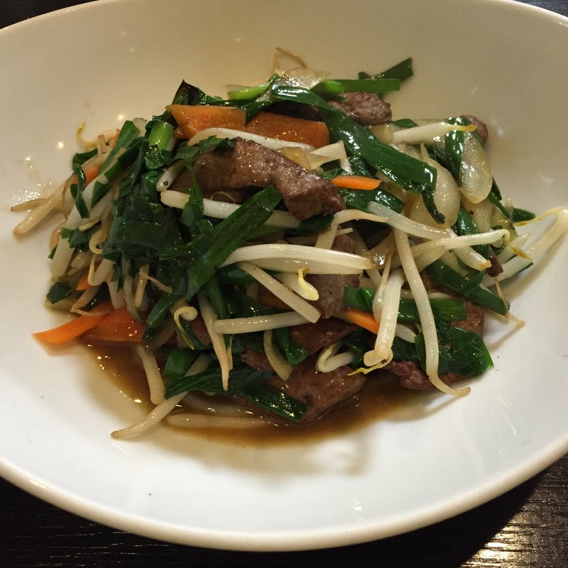 牛レバニラ炒め(百華園)