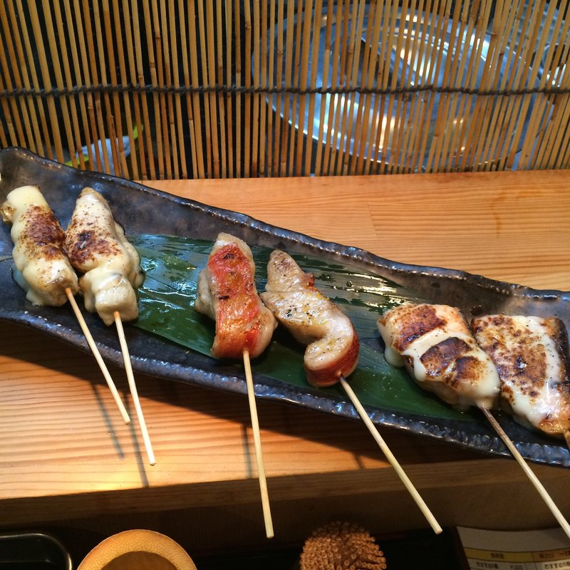 スズキのモッツァレラ   金目鯛塩焼き  サーモンモッツァレラ(串もん 西屋)