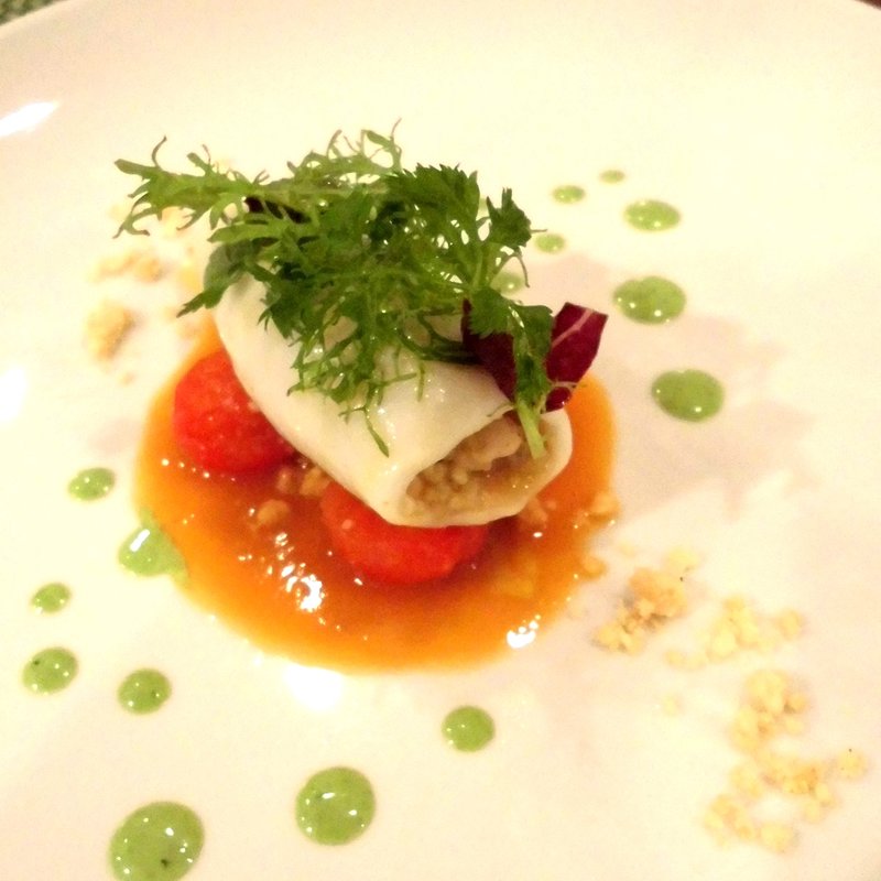 イカのリゾット トマトソースとともに(Nafre natural french)