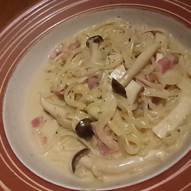 きのことパンチェッタのポルチーニクリームソース生パスタ(ボーノボーノ 桐生境野店 )