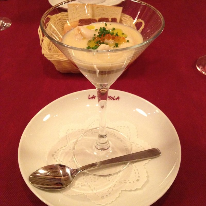 クリーミーな鮮魚のカクテル(ラ ベットラ ダ オチアイナゴヤ)