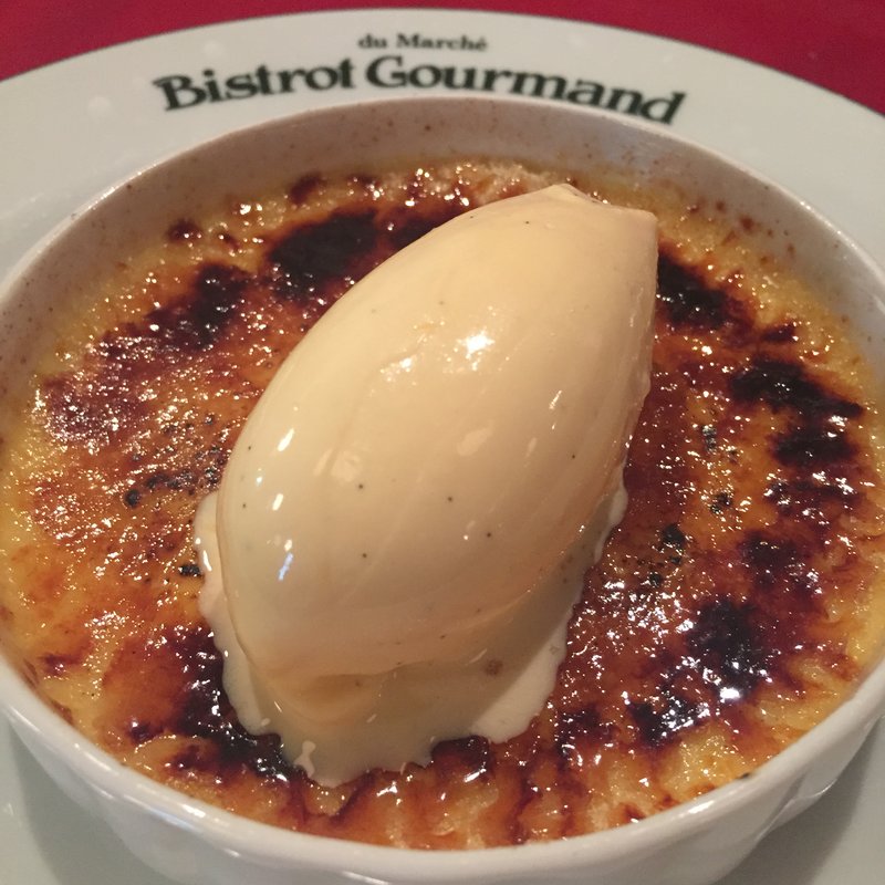 クレームブリュレ バニラアイス添え(ビストロ グルマン)