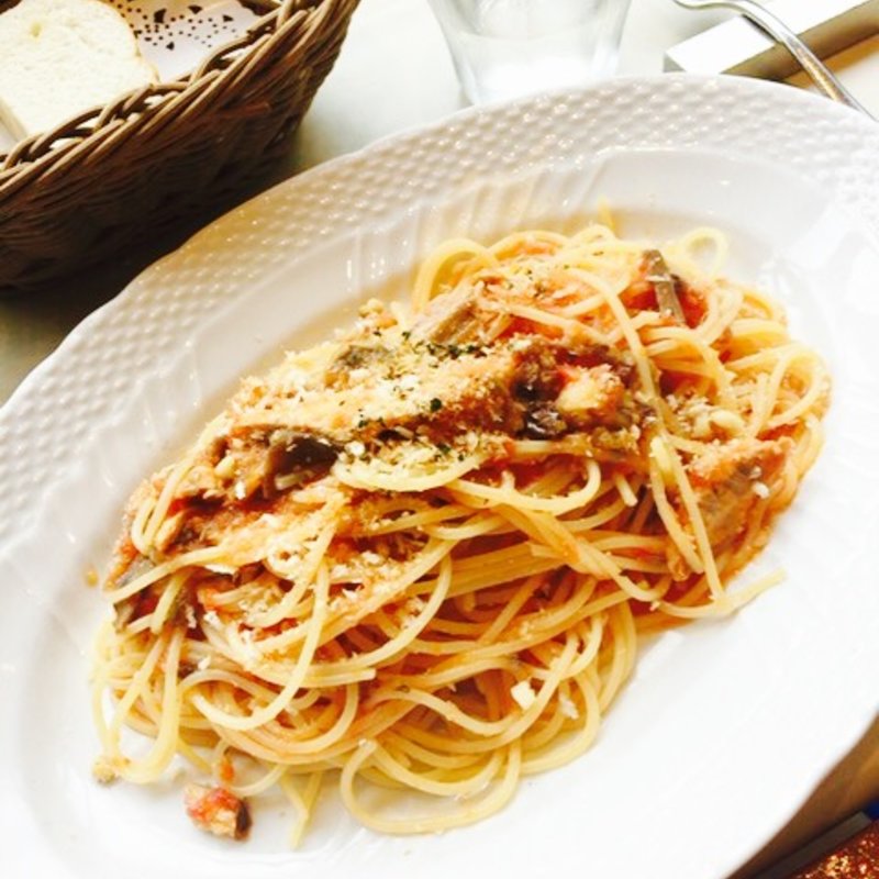 パスタセット(秋刀魚と野菜のシチリア風ラグーソース ういきょう風味)(トラットリア コルティブォーノ 阪急西宮ガーデンズ店)