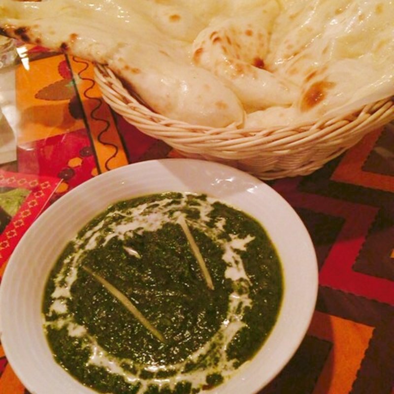 ほうれん草カレー(海老)(スビ・マハル稲野店)