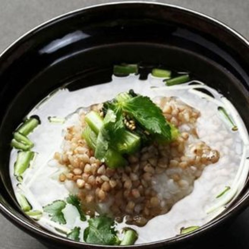 野沢菜と蕎麦の実のお茶漬け(隠れ家個室居酒屋　水面月 上野店)