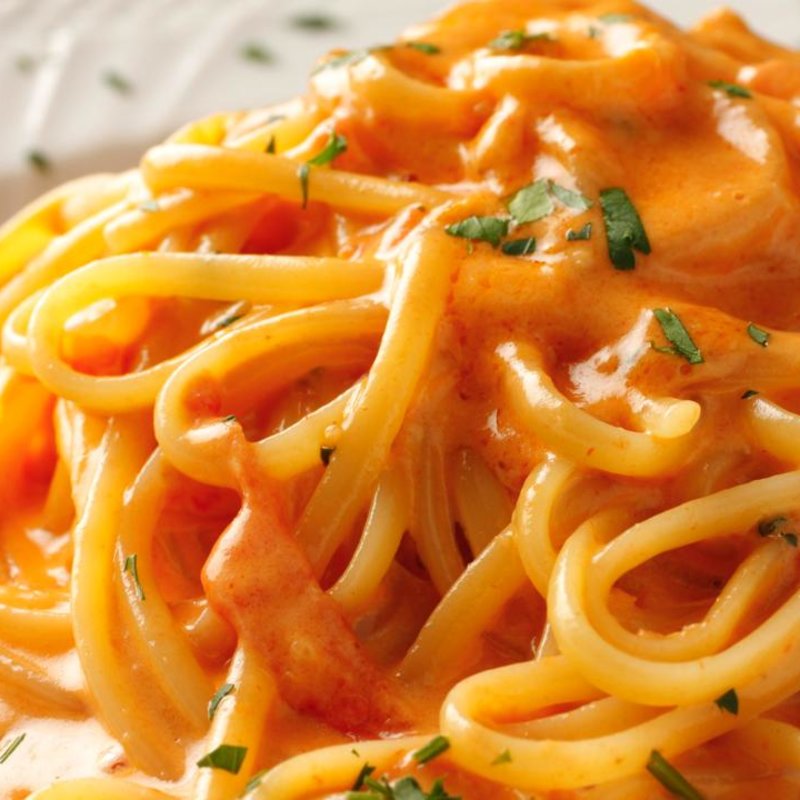 ウニのトマトクリームソースのリングイネ(クワトロヴァッリ)