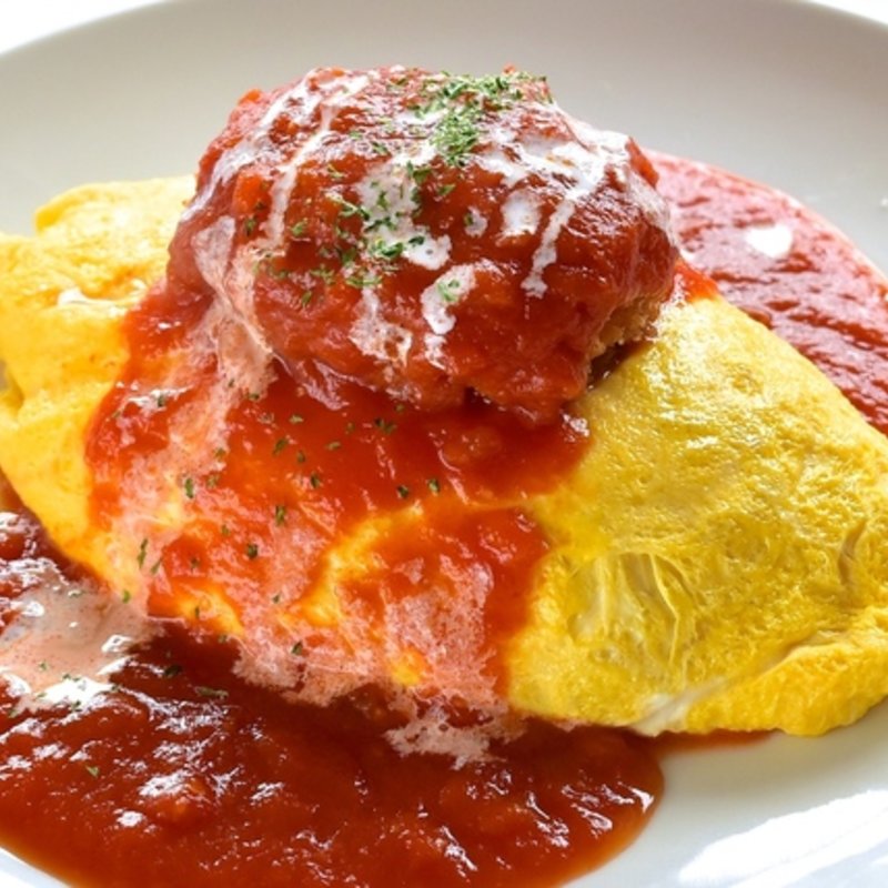 ハンバーグのデミグラスソースオムライス(キッチンエッグス （Kitchen Eggs）)