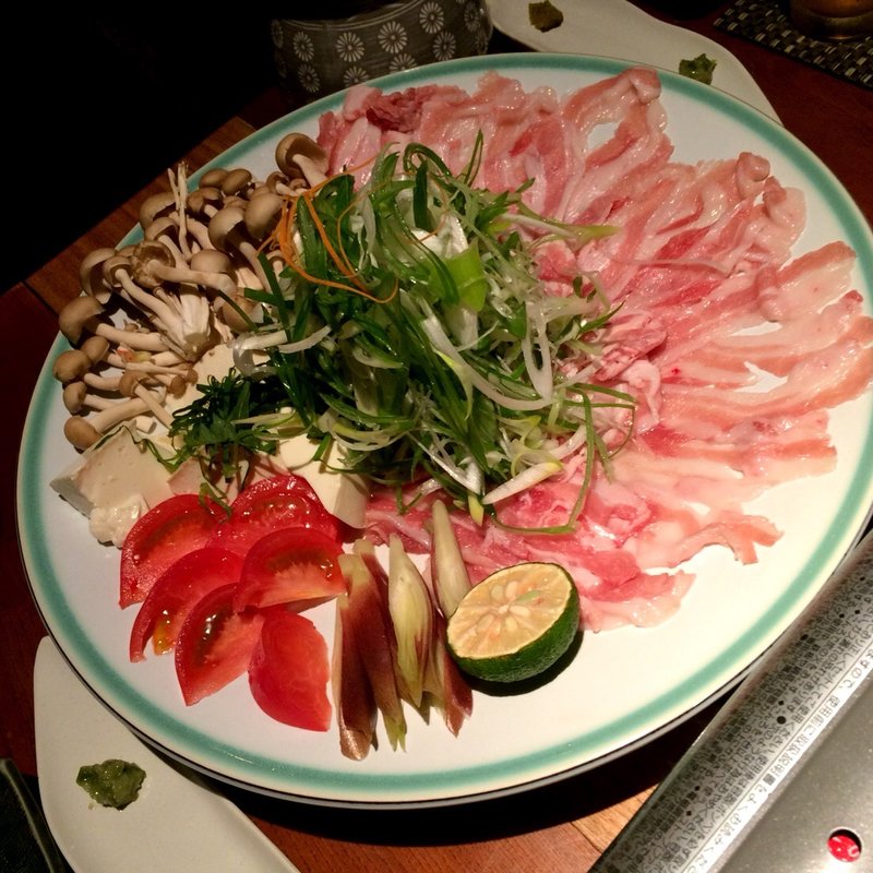 アグー豚のねぎしゃぶ(囲炉裏の謙ちゃん)