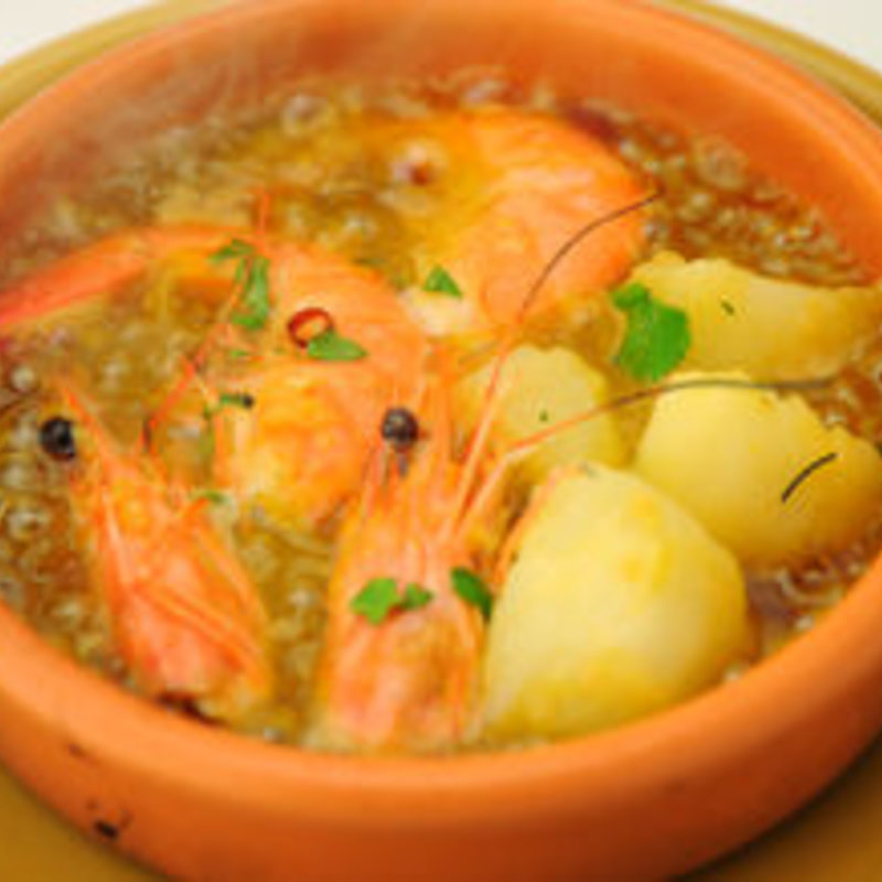 天使のえびのアヒージョ(千住バル　ricorico )