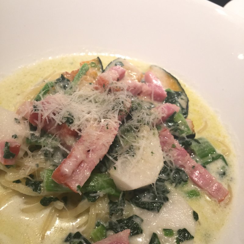 三種チーズのスープスパランチセット(ハミングバード 仙台泉パークタウンタピオ （trattoria humming bird）)