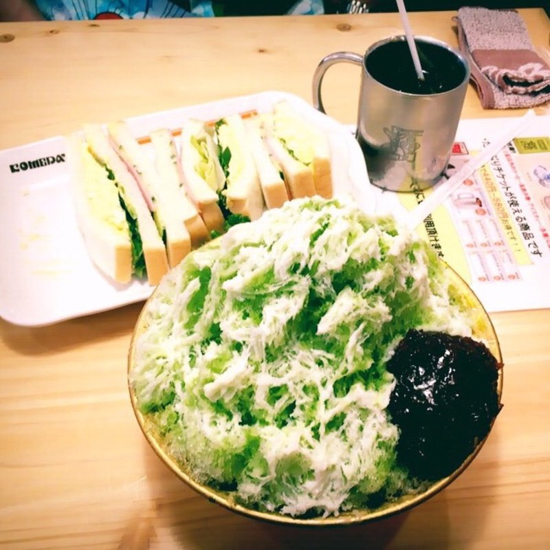 抹茶カキ氷(コメダ珈琲店 津田沼店)