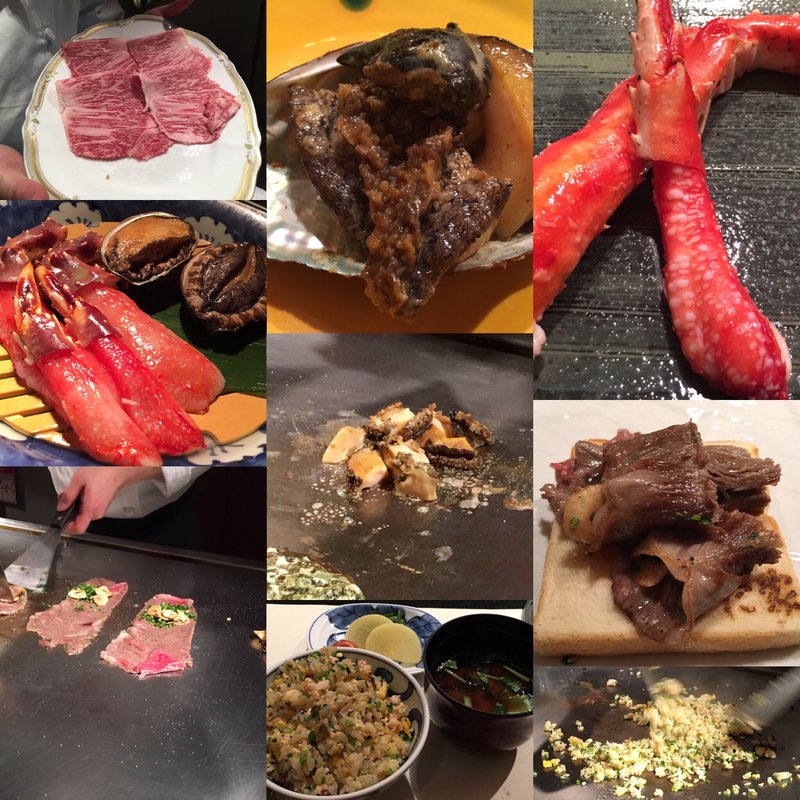 蟹遊亭コース(かにと肉の鉄板焼き 蟹遊亭 札幌店)