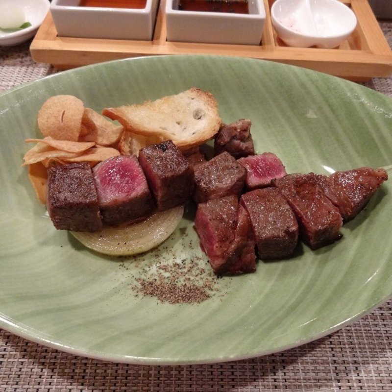 石垣牛の仲間のサーロインステーキ(ANAインターコンチネンタル石垣 鉄板焼　於茂登（OMOTO）)