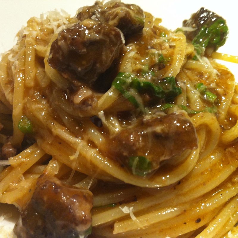 牛ホホ肉のパスタ(OGGI DAL-MATTO 西麻布店)