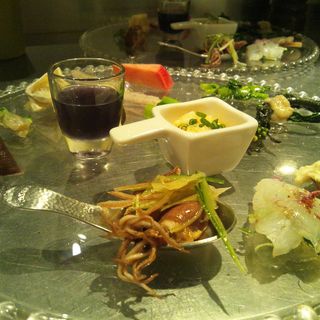 海鮮と野菜前菜(OGGI DAL-MATTO 西麻布店)