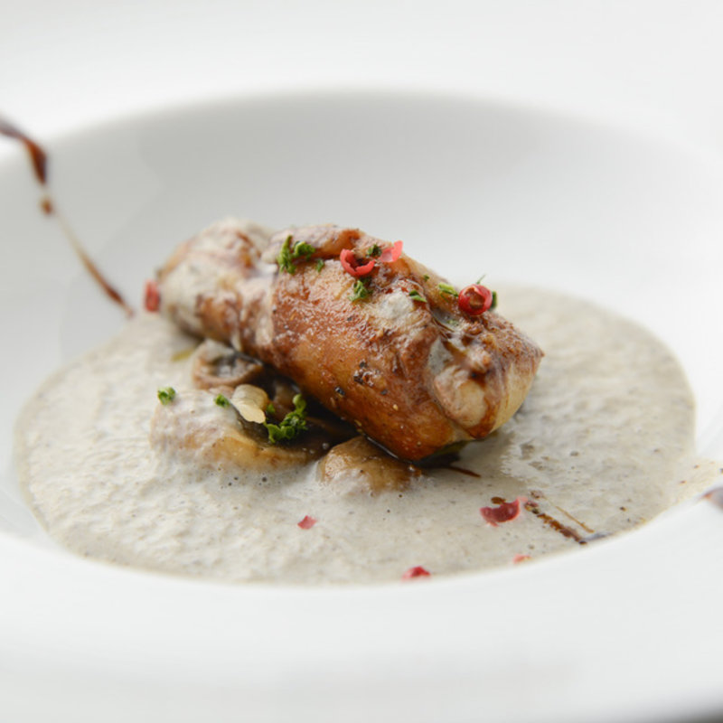 フォワグラのポワレとパルミジャーノのリゾット(Eau mont オ モン)