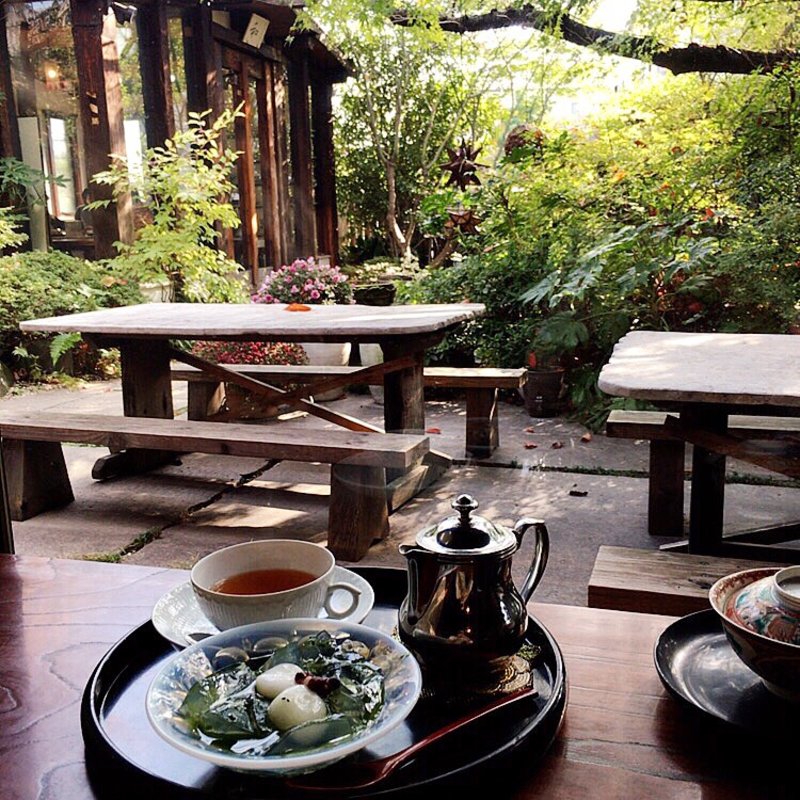 抹茶あんみつセット(ぎゃらりぃかふぇ華野)