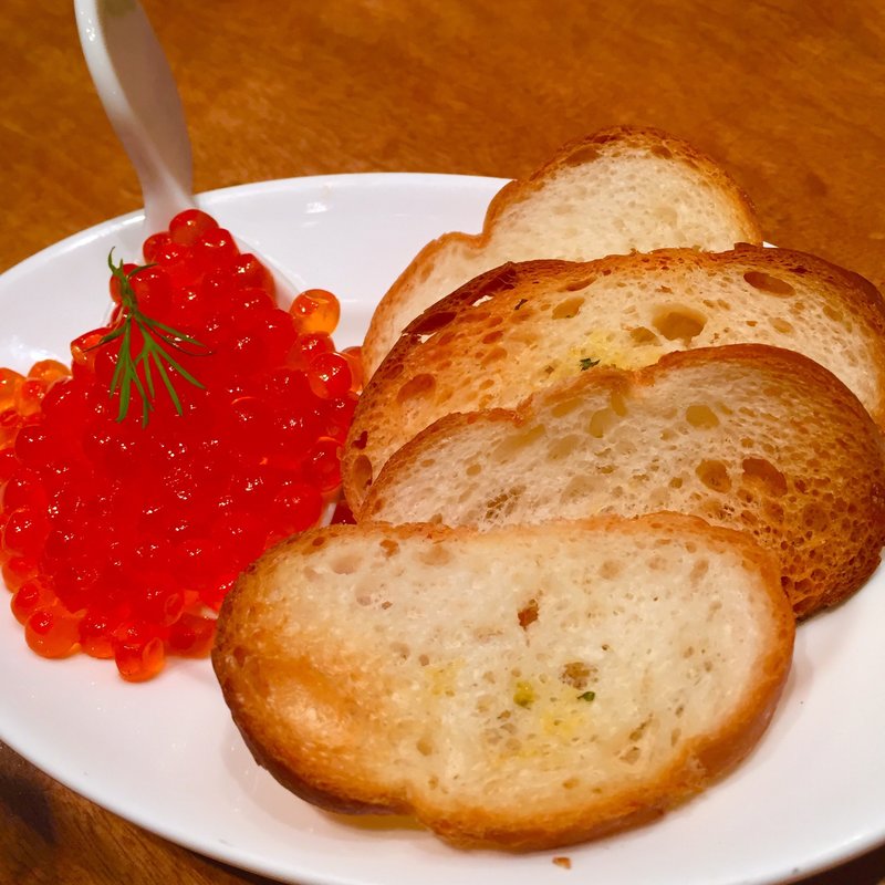 こぼれいくら(魚 de バール ウオチカ。)