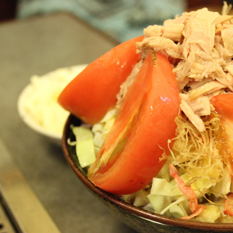 ツナトマトチーズもんじゃ(もんじゃ 来る実 )