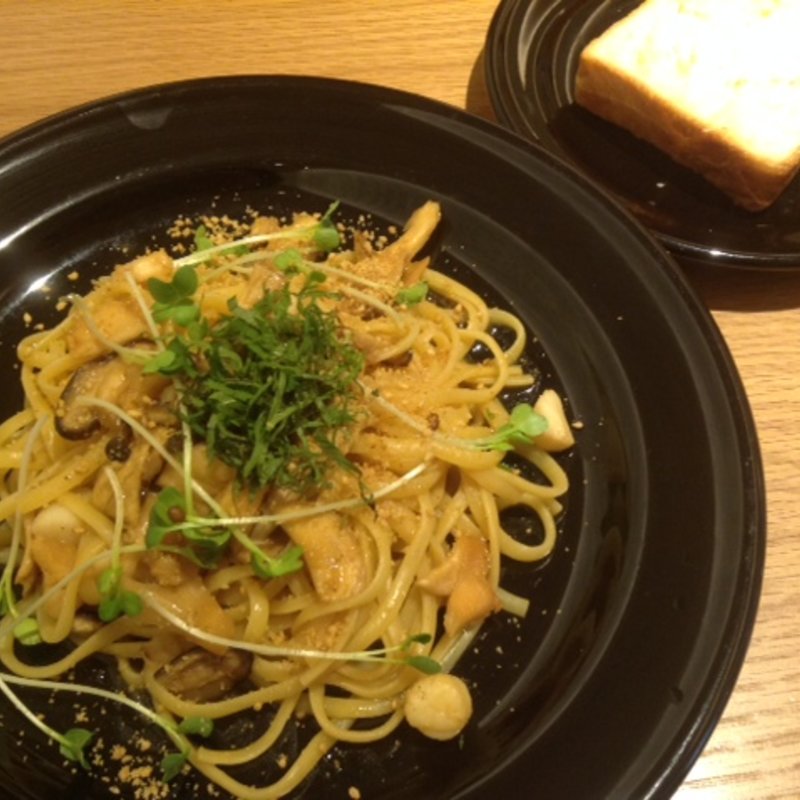 キノコのクリームパスタ(chano-ma 西宮ガーデンズ)