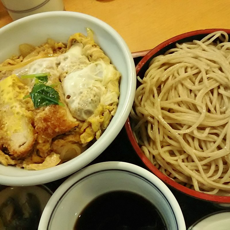 小カツ丼小盛そばセット(信濃庵東陽町店)
