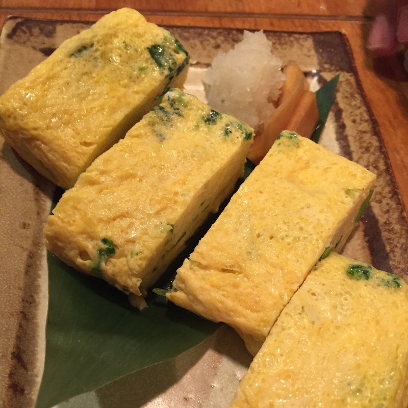 岩海苔と三つ葉の出し巻き卵(牡蠣と魚 海宝 高田馬場店)
