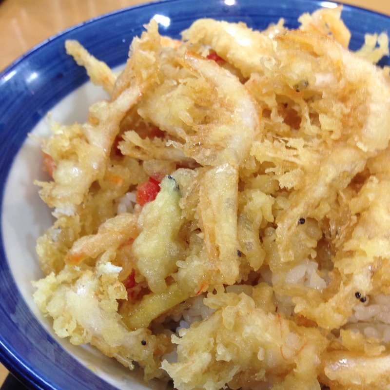白えび天丼とそば(つくも庵 )