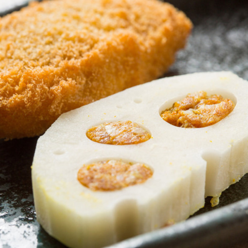 からし蓮根(串揚げ酒場 日暮里ただいま)