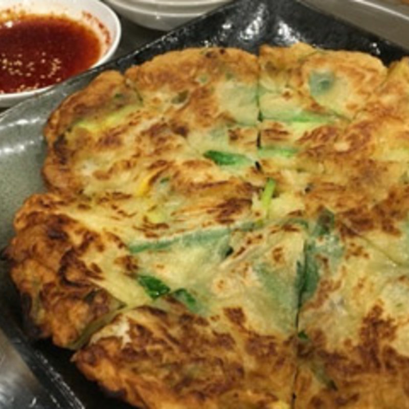 海鮮チヂミ(大地のめぐみサンドゥレ 石川町 本店)