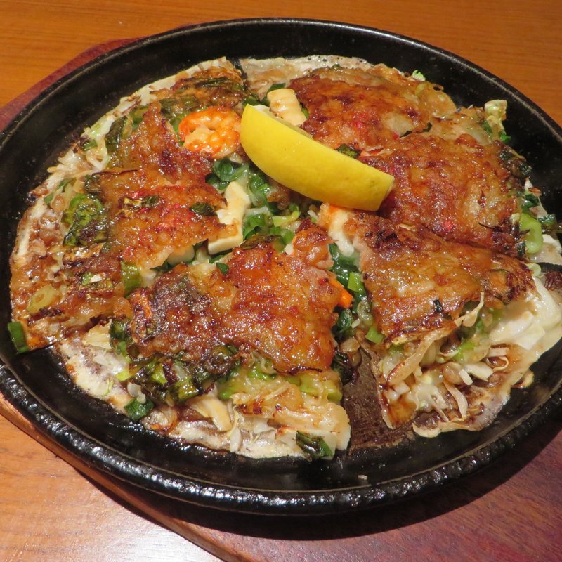 ネギとろろ焼き(お好み焼き 鉄板焼き はれ)