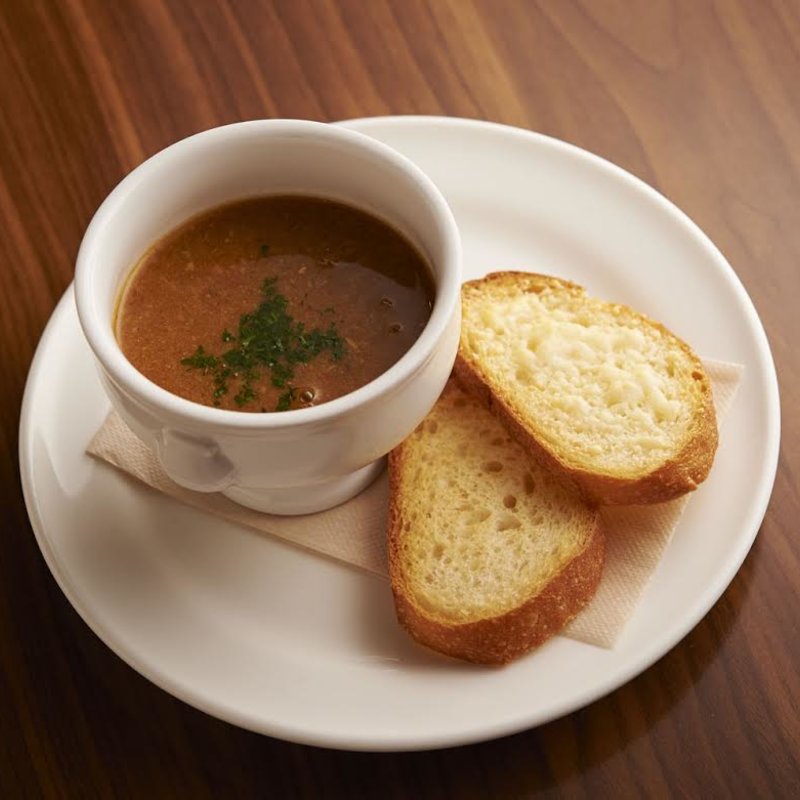 季節野菜のポタージュ　バケット付き(オレンジブランチ)