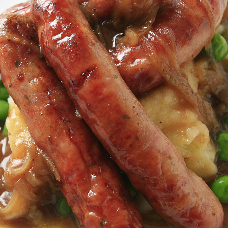 フレッシュソーセージ＆マッシュオニオンデミグラスソース(パブ カーディナル 銀座店)