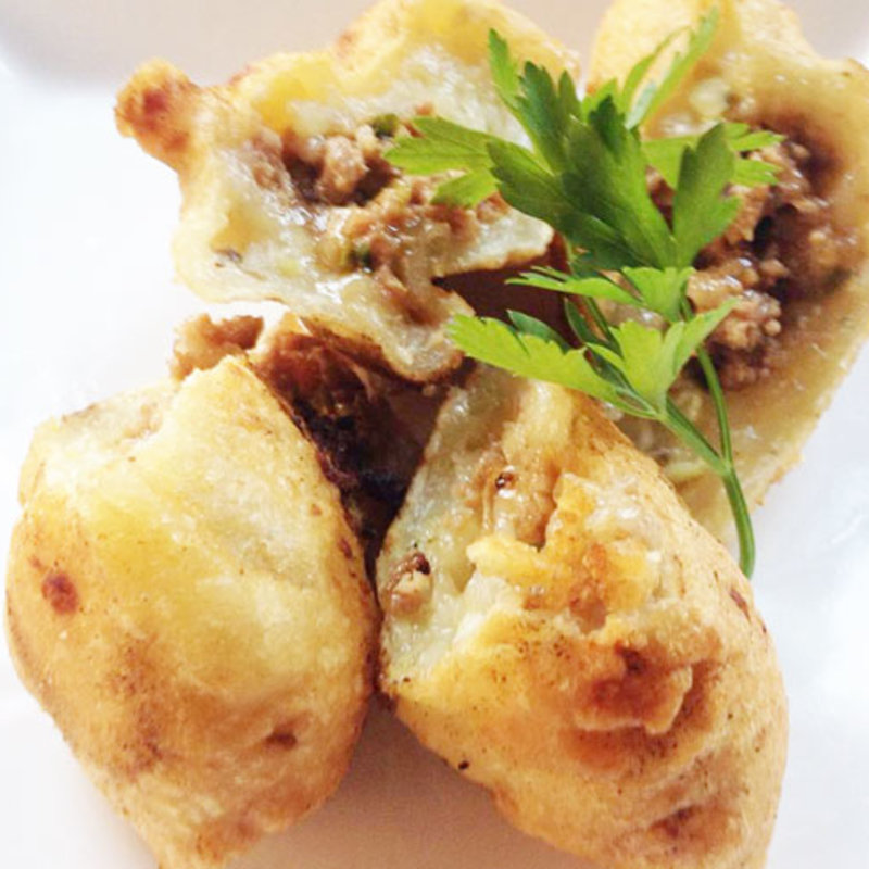 ミートソース包み中華風餅揚げ(あきん )