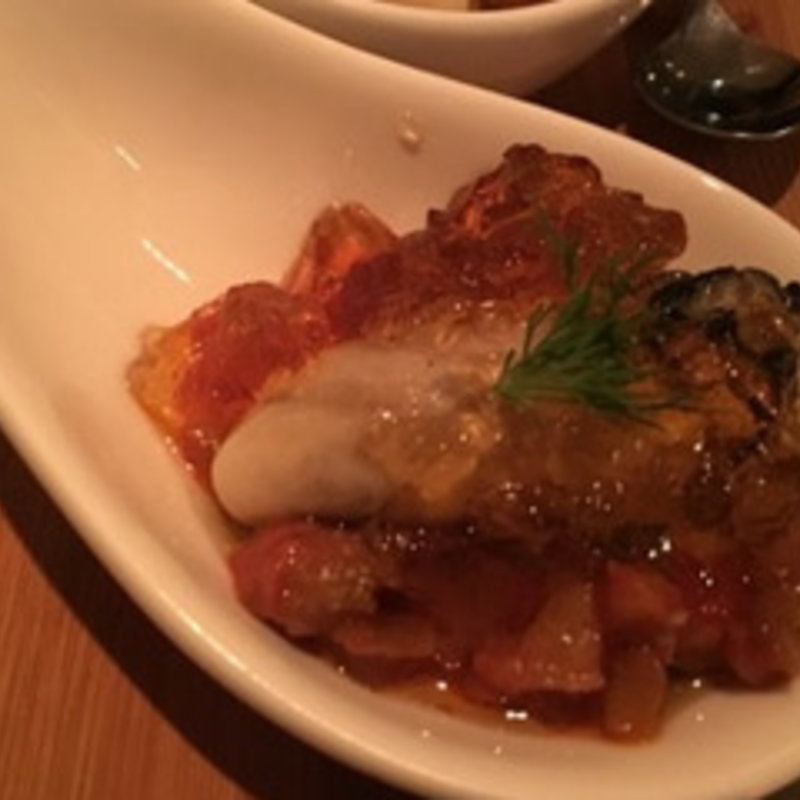 牡蠣スモークのコンソメジュレ(ビストロ　ナチュール （ビストロ　エ　ヴァン　ナチュール）)