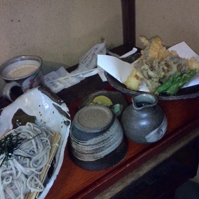 本日の天ぷらとそば(益子の茶屋 )