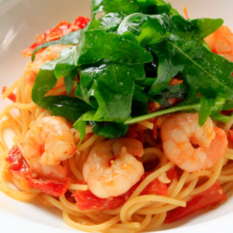 小海老とトマトのパスタ(P.C.M. パブ・カーディナル・マルノウチ)