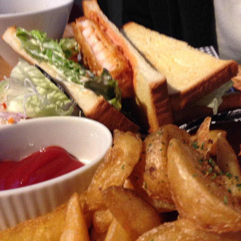 海老カツサンド(L,crew cafe)